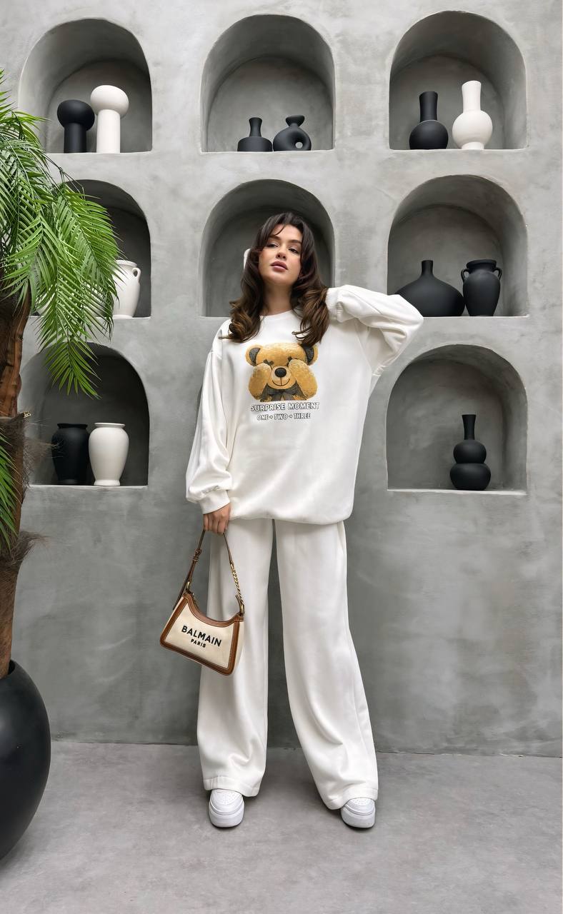 puffy ayıcıklı sweat ikili takım